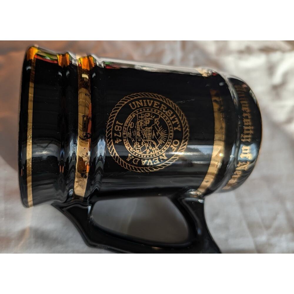 Vintage Beer Stein Purdue University Glazed Ceramic Mug Cup Tankard 6" -